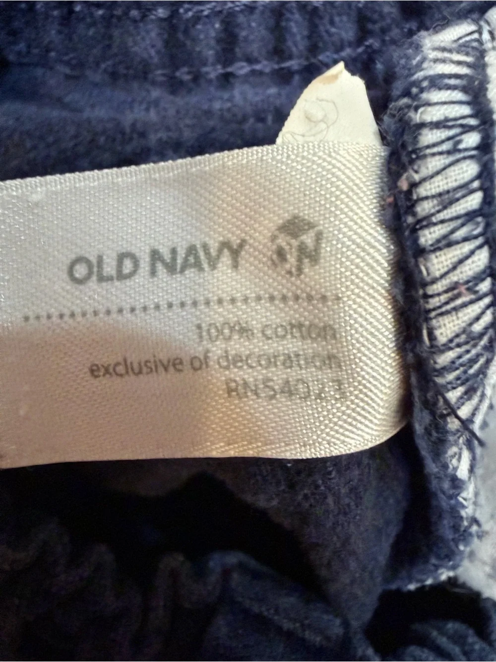 Old Navy Girls 2T Navy Blue Velour Floral Embroidered Pants Straight Leg Stretch